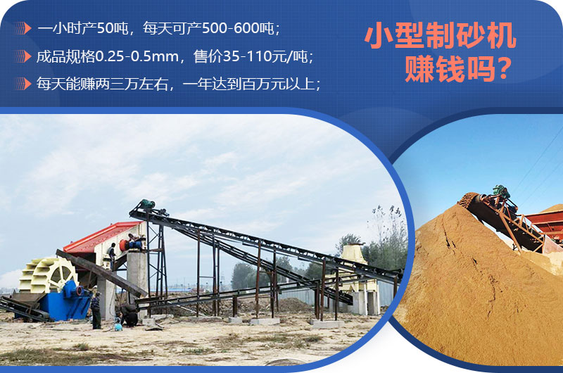 小型制砂機賺錢嗎？小型制砂機圖片及價格