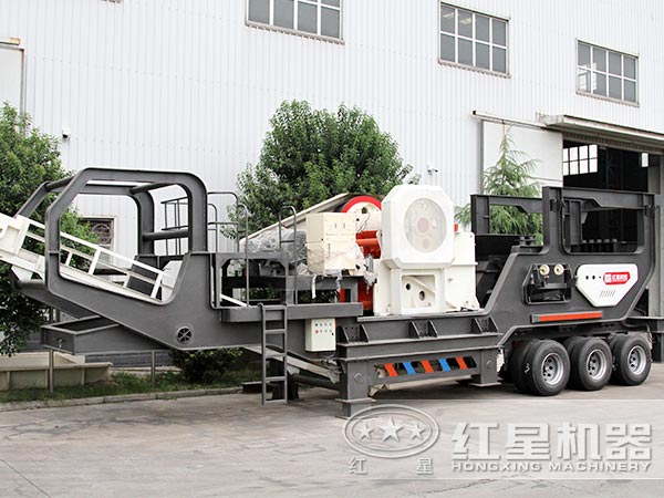 輪胎式移動(dòng)破碎站-車載行走，隨用隨走，方便更快捷
