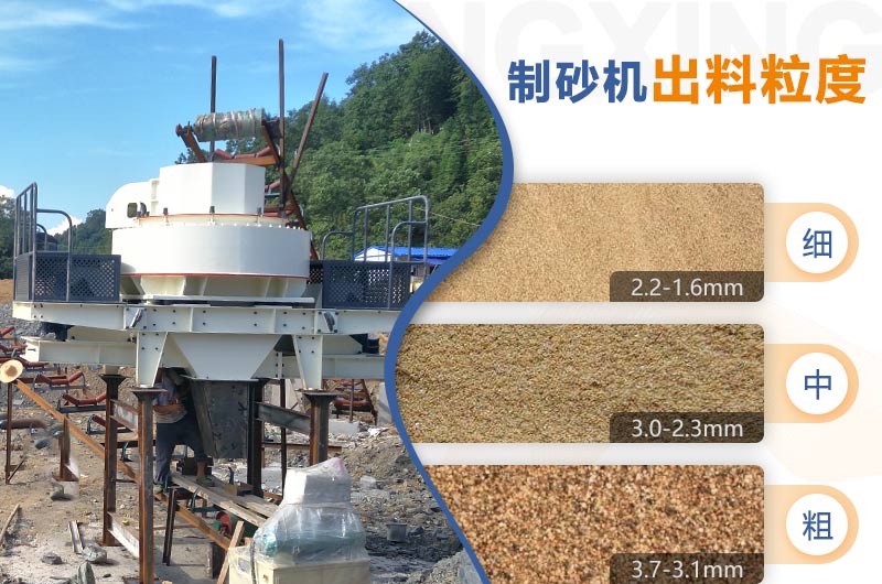 紅星機(jī)器HVI制砂機(jī)的粗、中、細(xì)粒度范圍